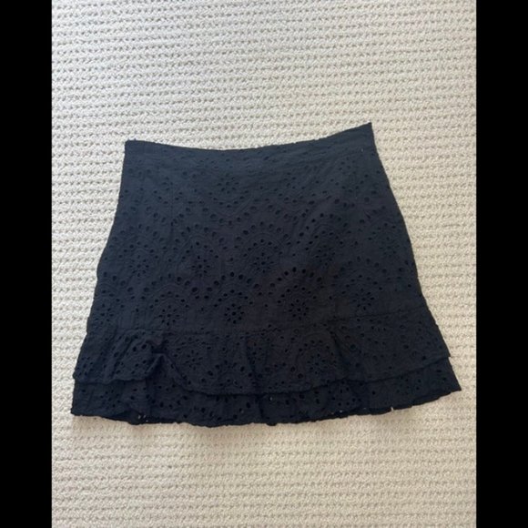 Black Eyelet Skirt - Picture 1 of 3